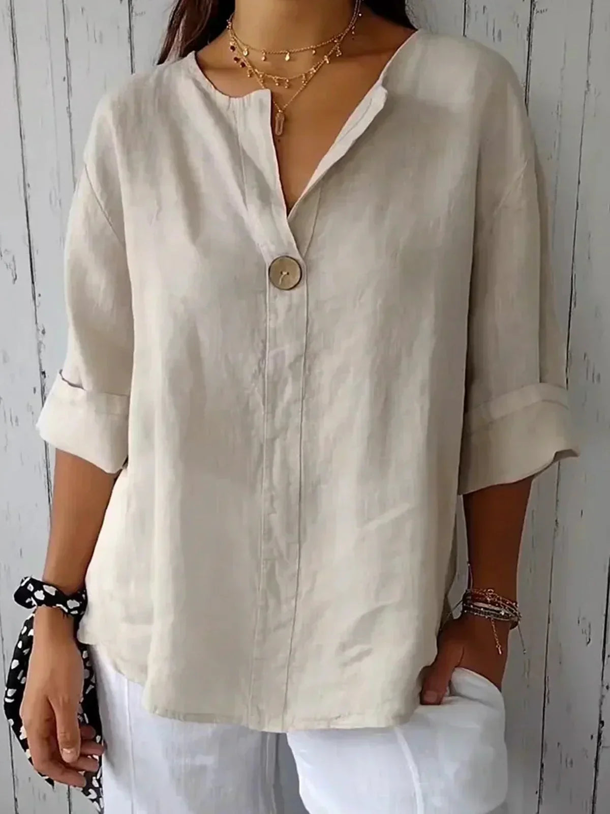 Jessa - Casual V-neck Blouse