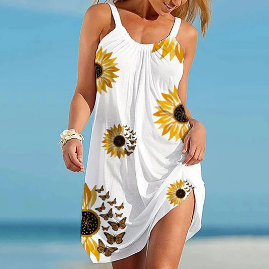 Evelyn™ - Chic Sunflower Dress