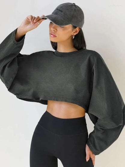 Aliana™ - Chic Cropped Sweatshirt