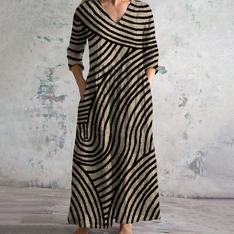 Ayla™ - Vintage Striped Dress