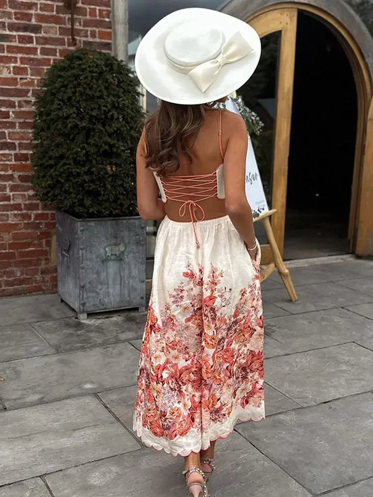 Elona - Scalloped Floral Sundress