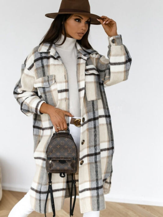 Kaitlyn™ - Plaid Longline Jacket